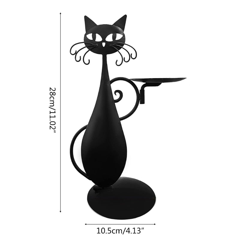 Castiçal Gato Preto - CS1009 - Casa Cherie