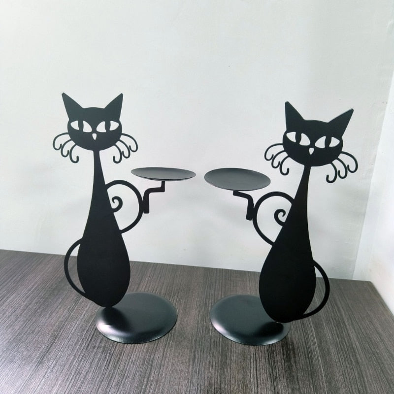 Castiçal Gato Preto - CS1009 - Casa Cherie